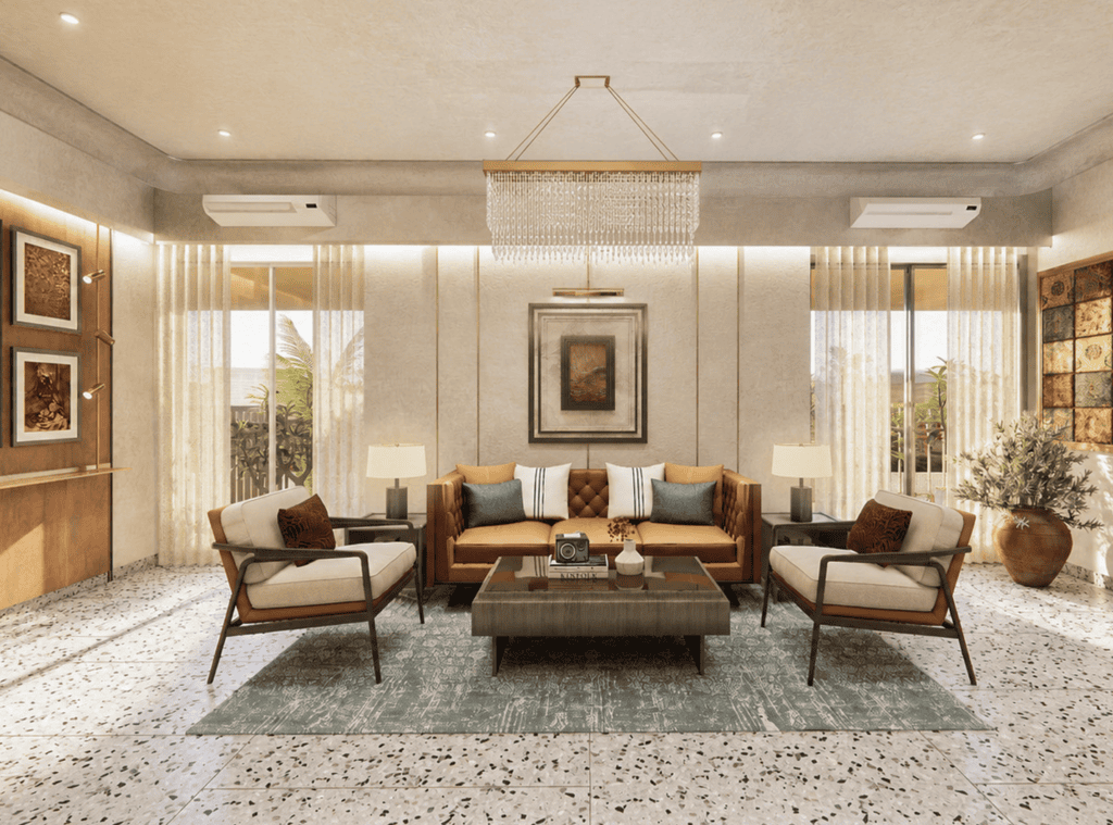 Floral Pathways – Gen X Lounge — lounge interior design by Ochreink, Mumbai