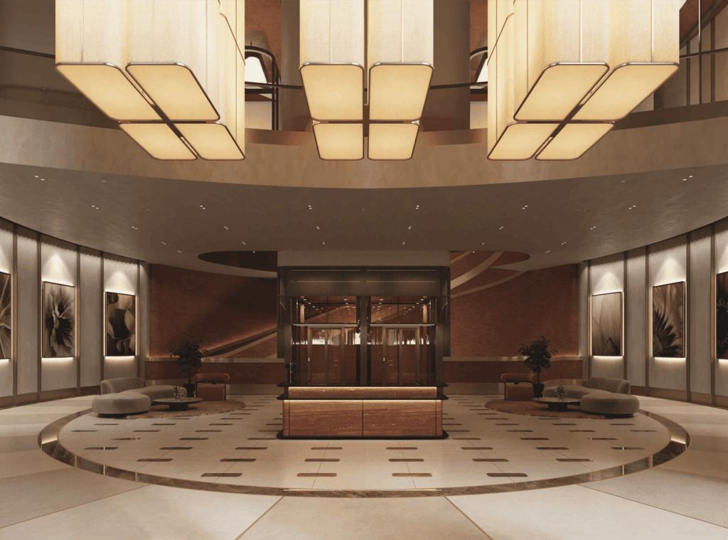Gaur Chrysallis Clubhouse — clubhouse interior design by Ochreink, Noida