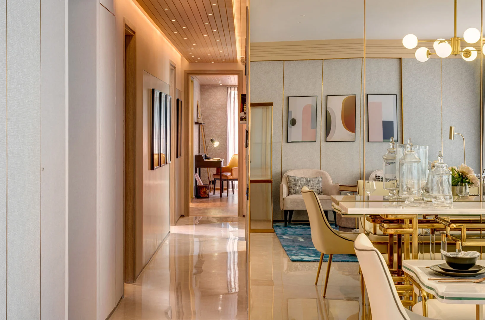 Show Apartment @ Rustomjee Season 'A' Wing — show apartment interior design by Ochreink, Mumbai